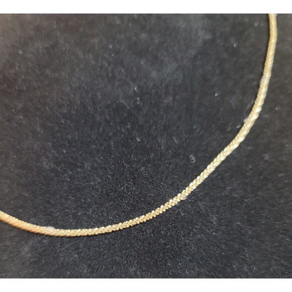 Gold Plated 925 Diamond Cut Rope Necklace - Picture 3 of 3
